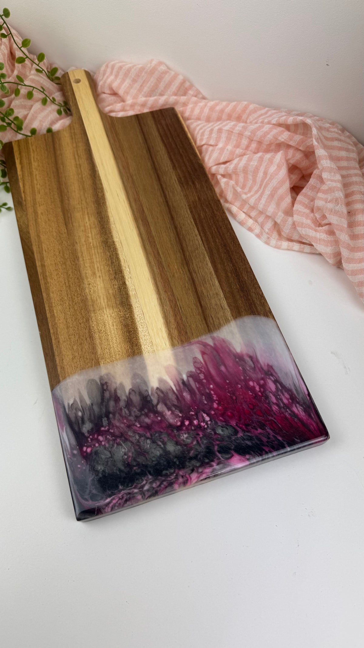 Resin Art Board | Red & Black | Choose Your Style | NZ Made