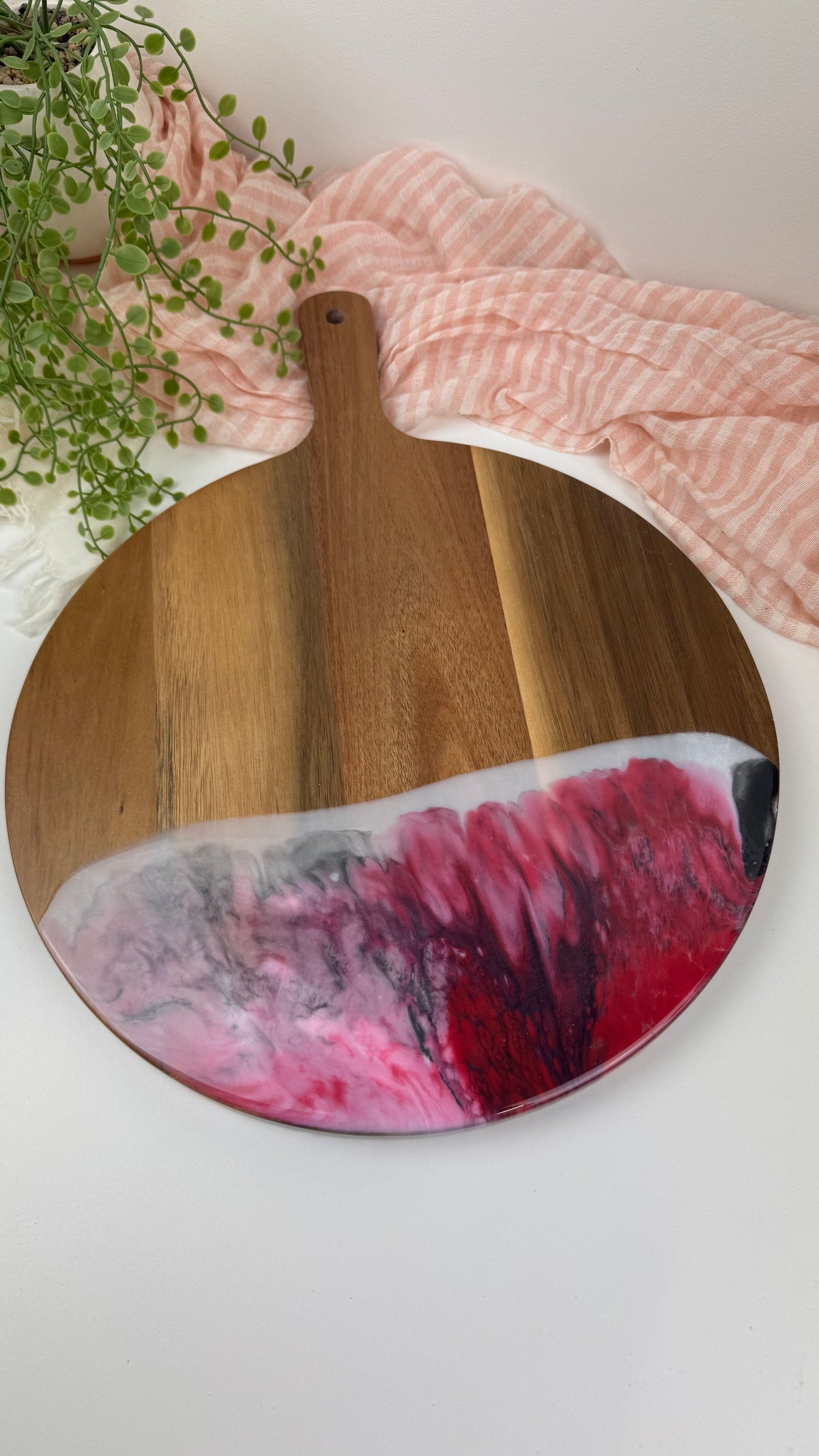 Resin Art Board | Red & Black | Choose Your Style | NZ Made