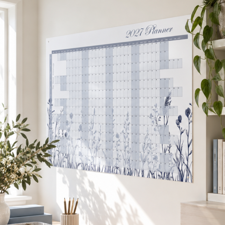 2027 Illustrated Floral Wall Planner