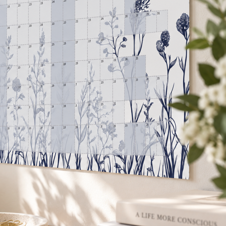 2027 Illustrated Floral Wall Planner