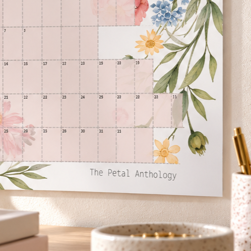 2027 Illustrated Floral Wall Planner