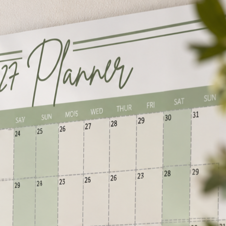2027 Illustrated Floral Wall Planner – Digital Download