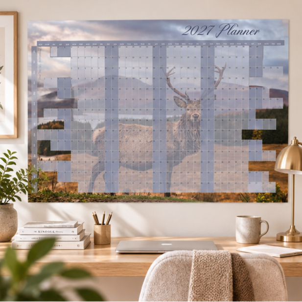 2027 Illustrated Floral Wall Planner – Digital Download
