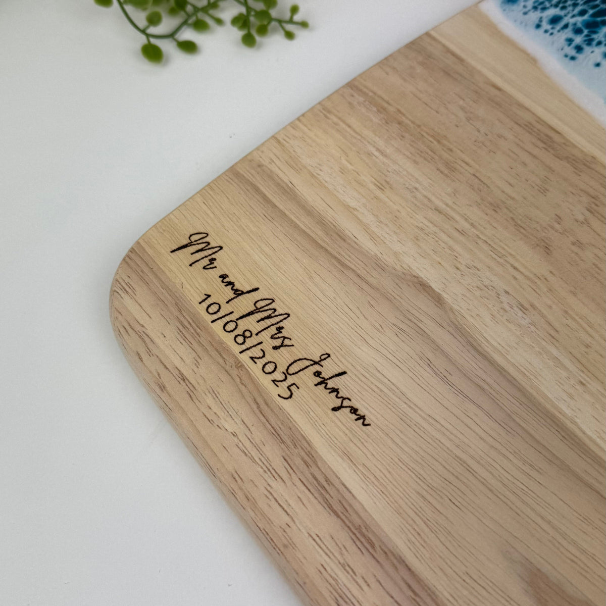 Custom Resin Art Board | Laser Engraved Wedding & Event Gift